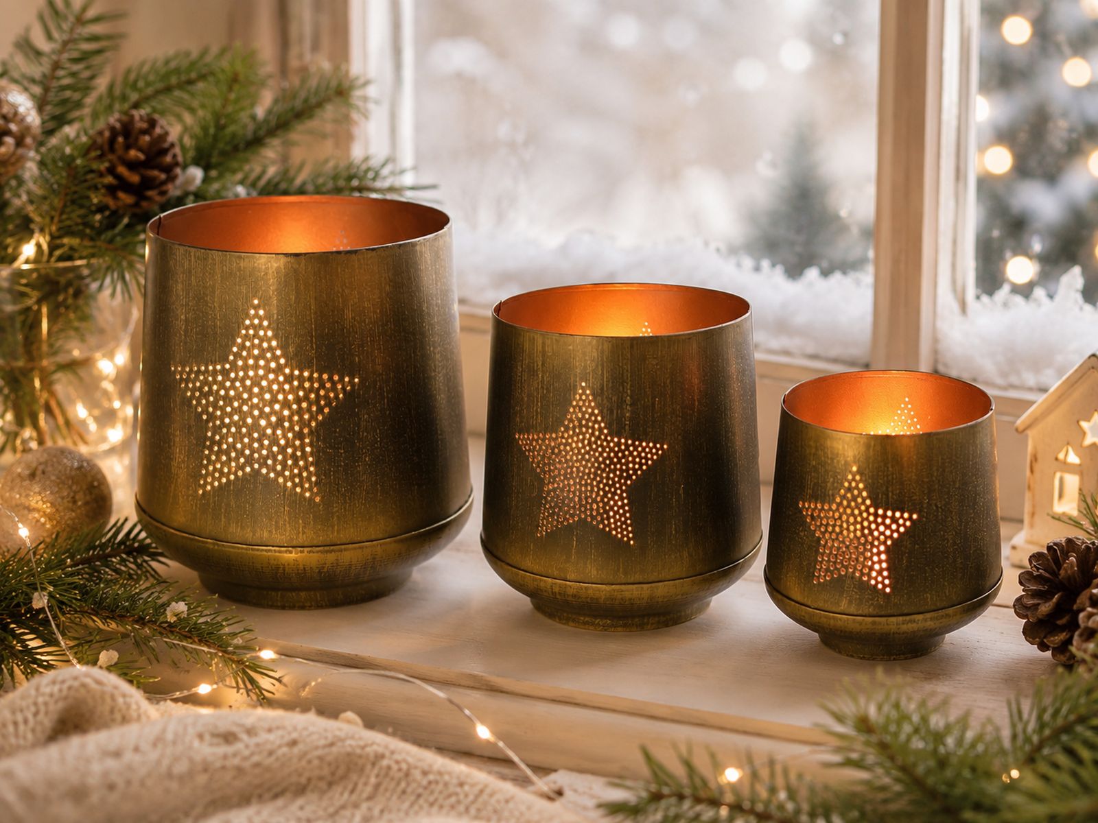riffelmacher-windlicht-set-3-tlg-stern-baum-gold-bronze-19155 image 2