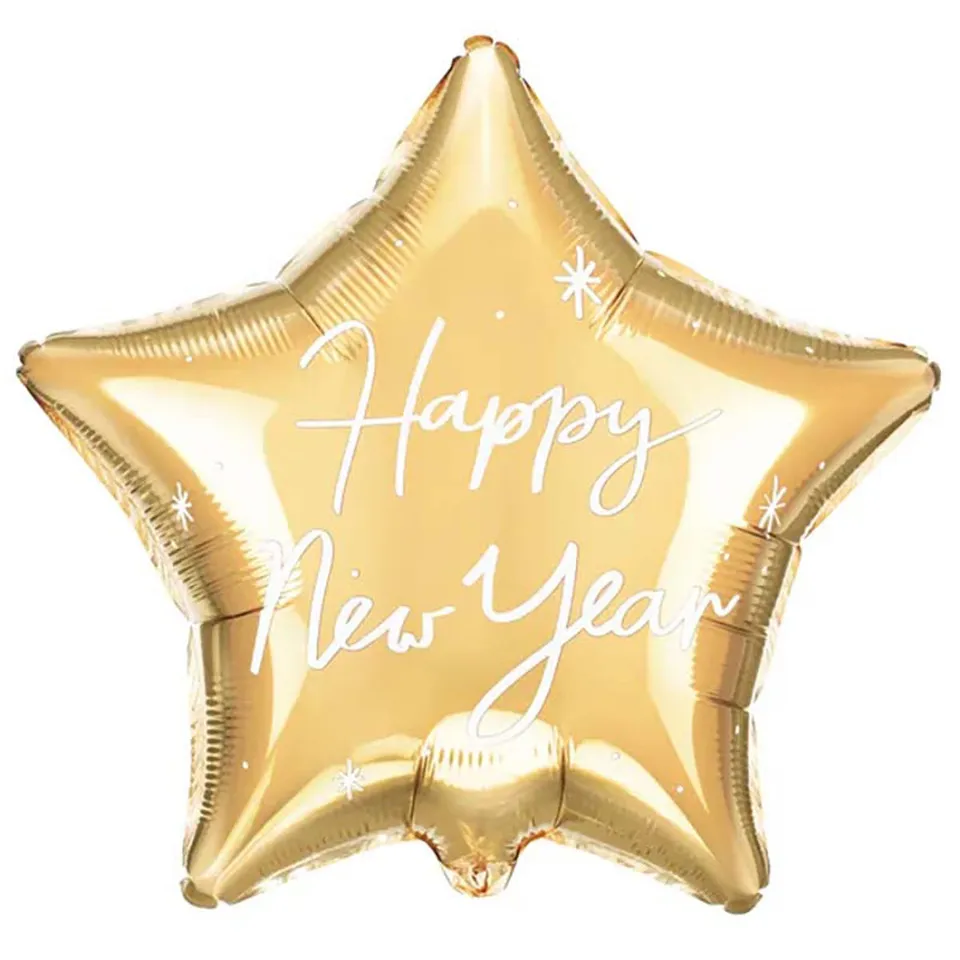 das-kost-mland-dekorationen-stern-folienballon-happy-new-year-gold-46cm image 1