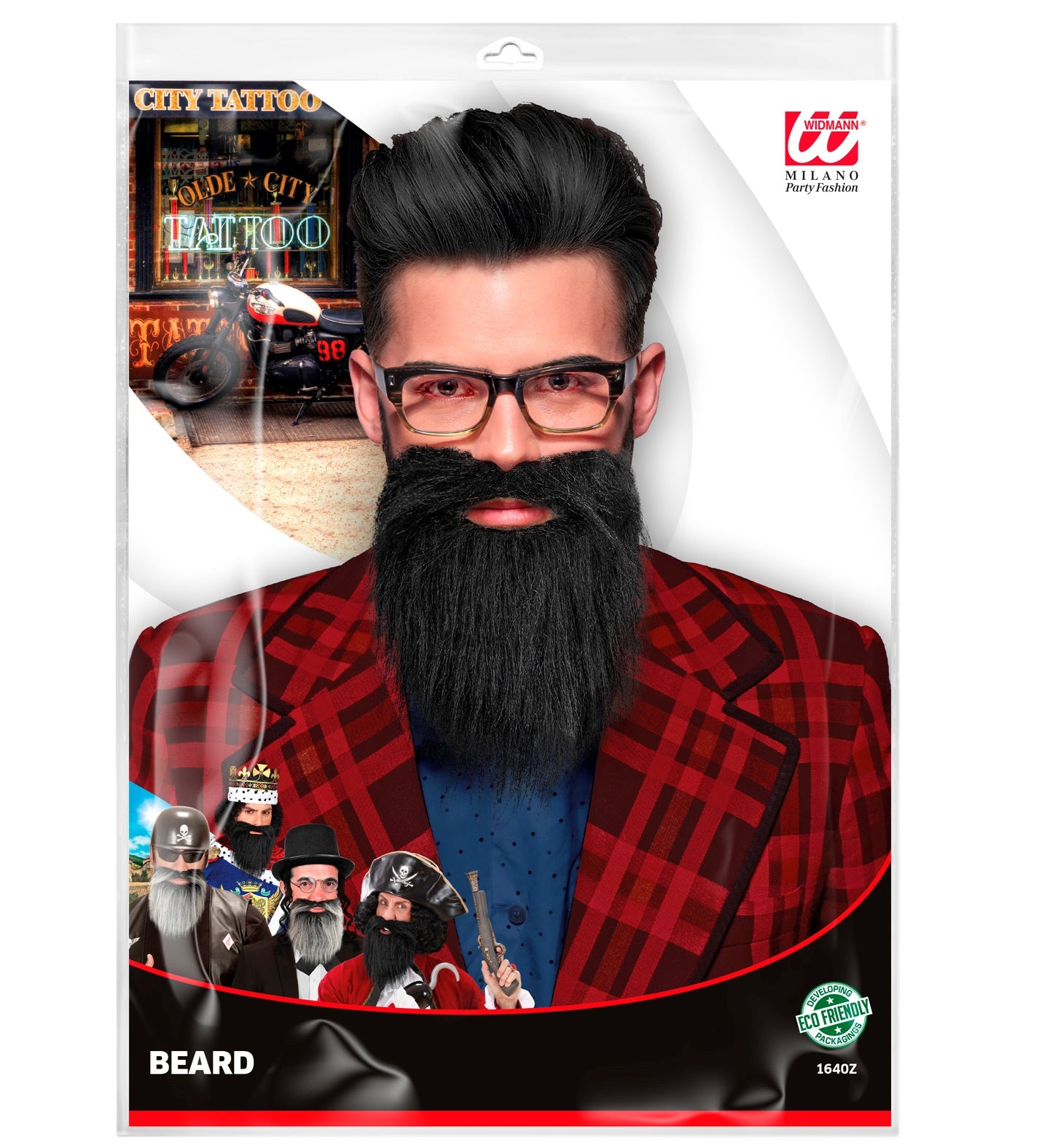 das-kost-mland-accessoires-bart-schnurrbart-grau-schwarz image 2