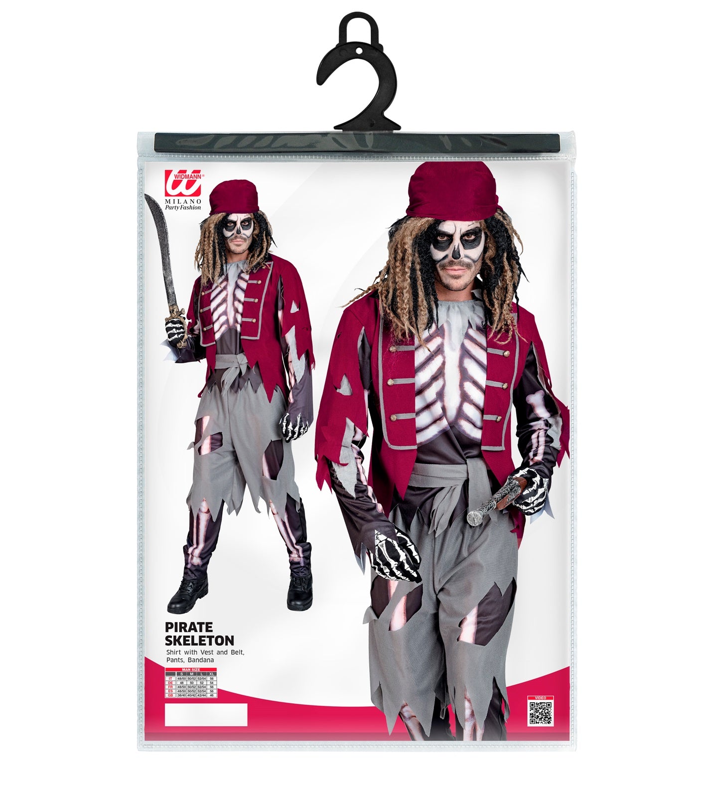 das-kost-mland-herren-skelett-pirat-kost-m-schwarz-rot-halloween image 5