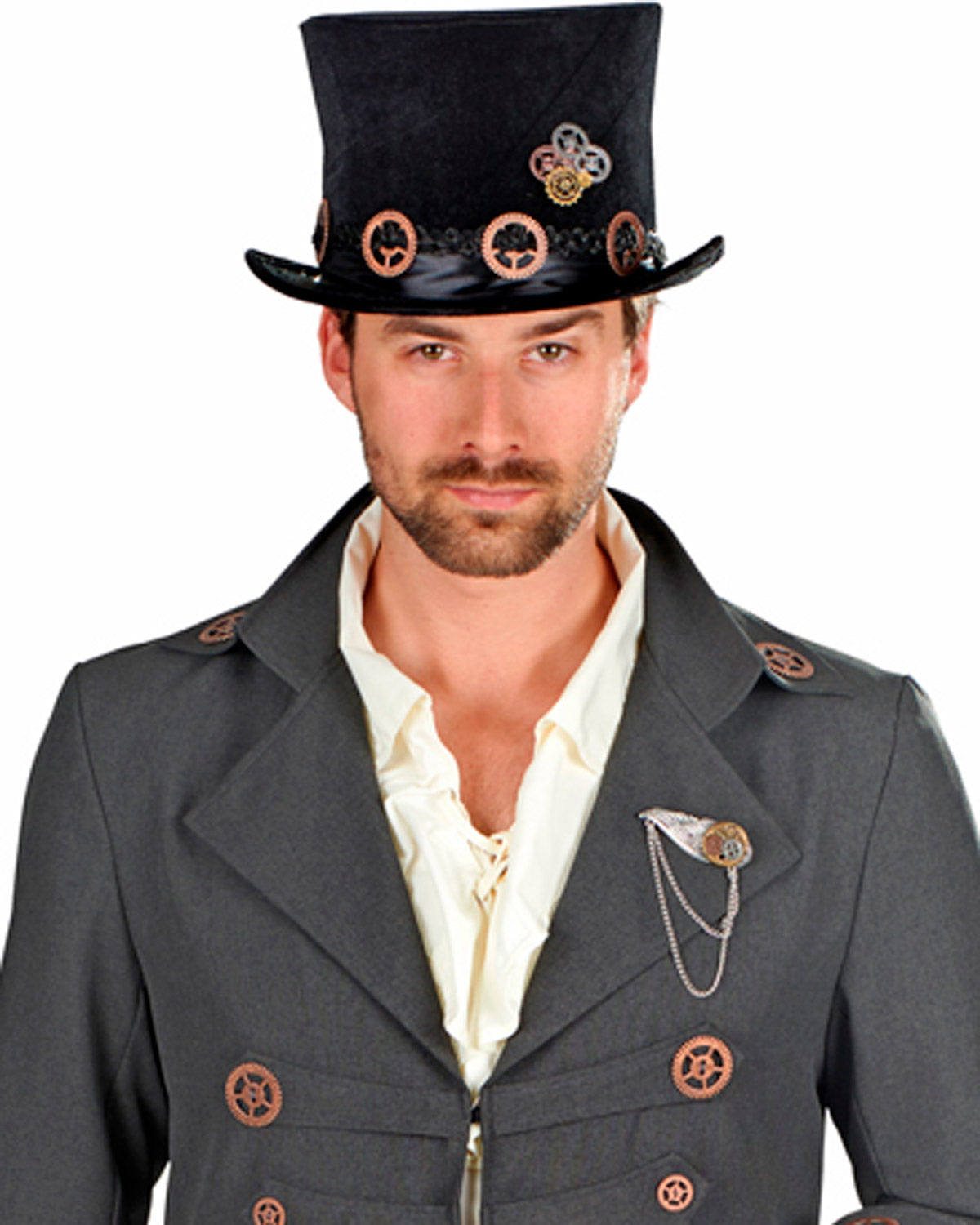 das-kost-mland-accessoires-fl-gel-brosche-steampunk-414014-bronze image 2