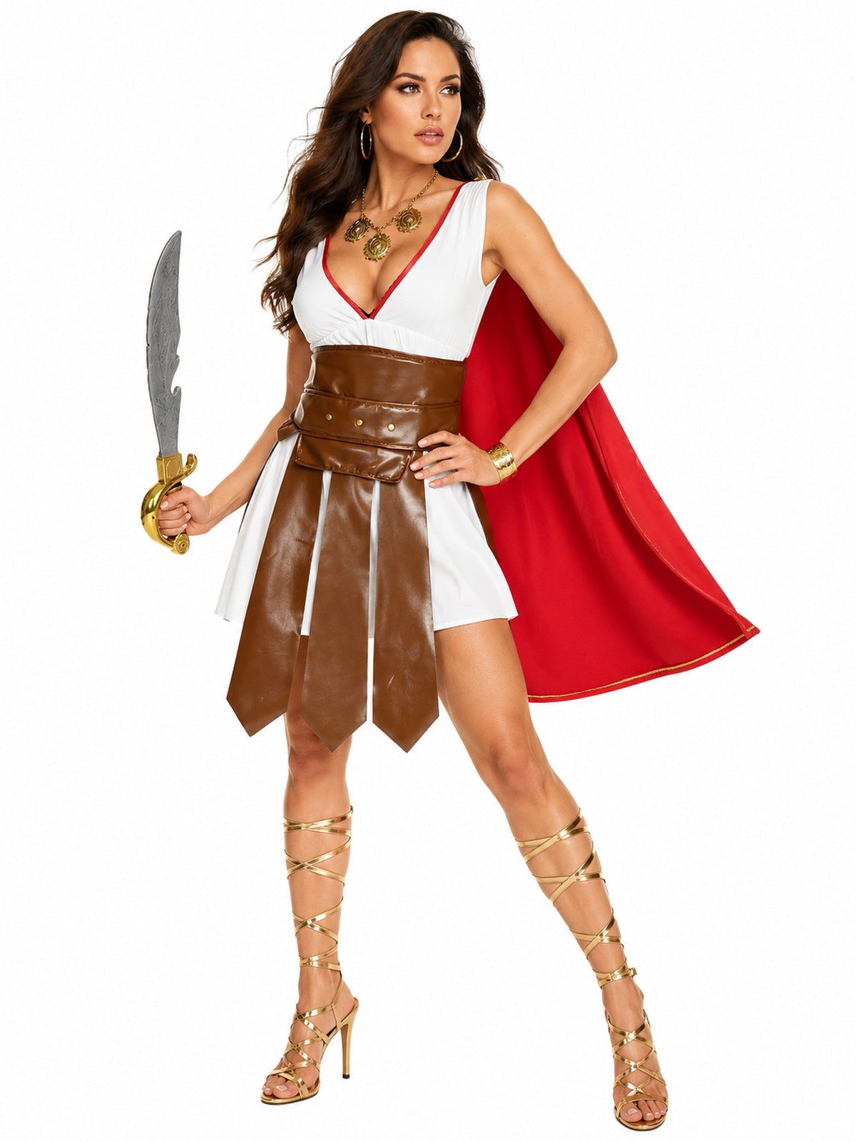 das-kost-mland-giulia-gladiatorin-damenkost-m-r-merin-mit-cape image 1