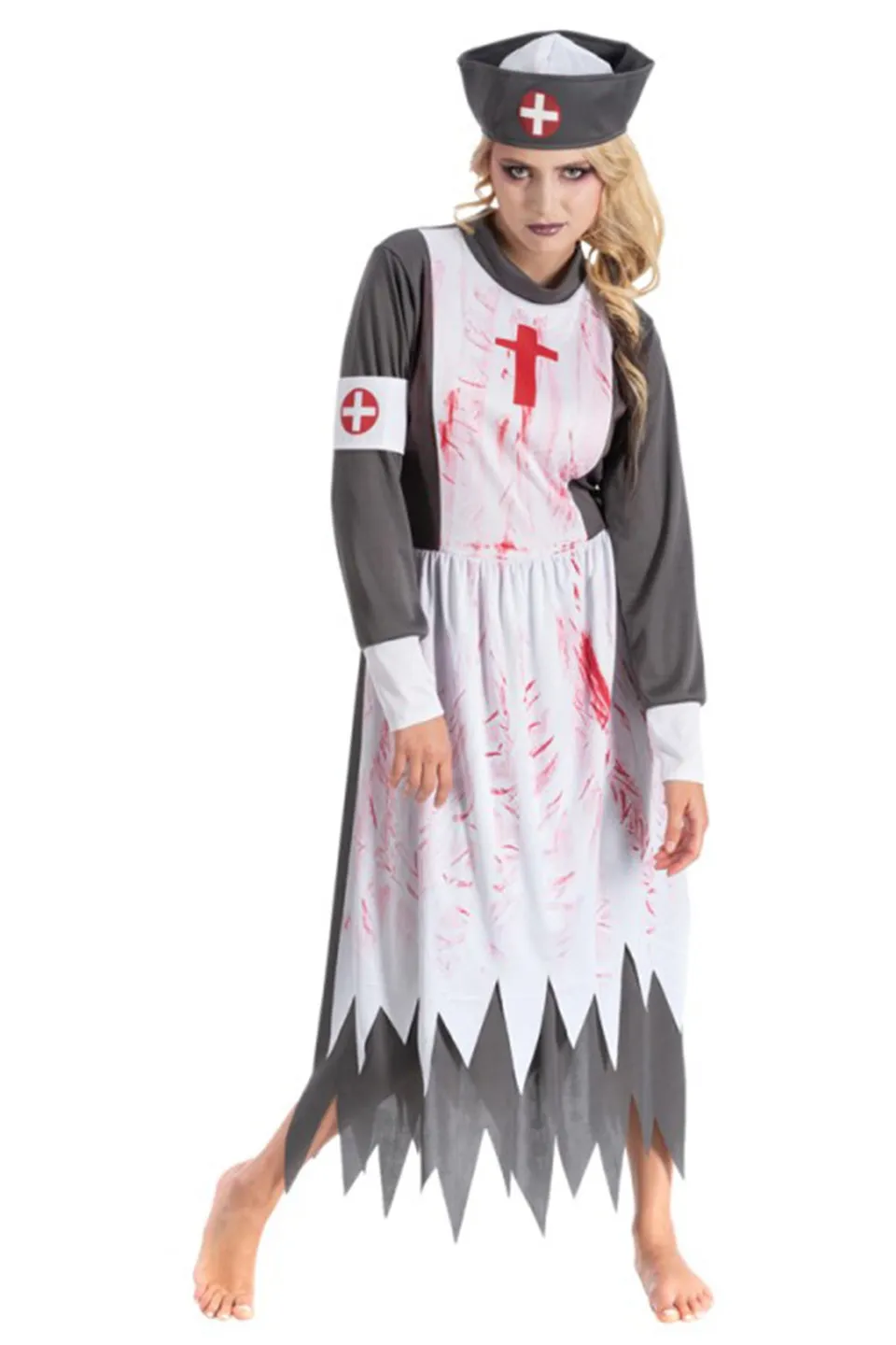 das-kost-mland-damen-bloody-nurse-krankenschwester-kost-m-l-blutig image 1