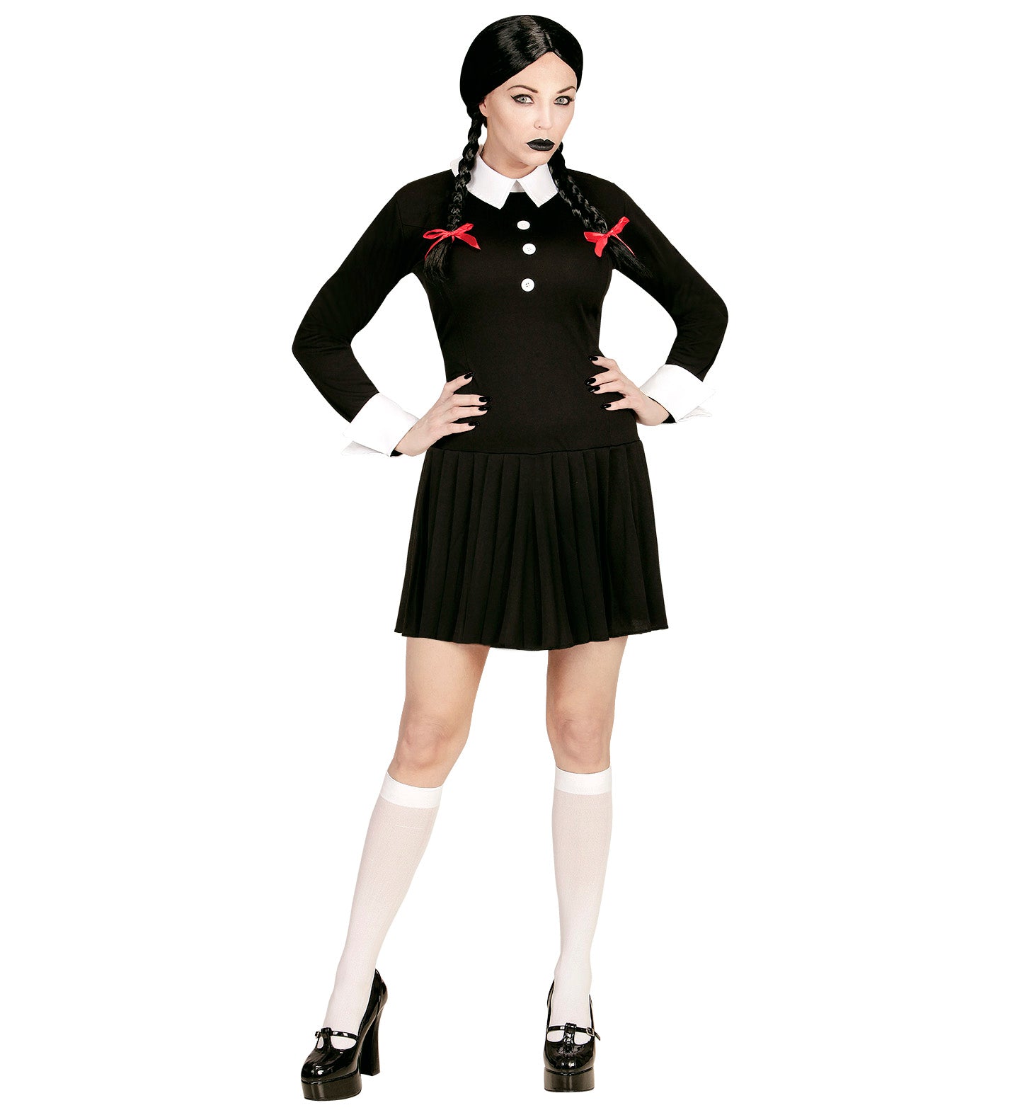 das-kost-mland-dark-girl-damenkost-m-schwarz-wei-kleid image 1