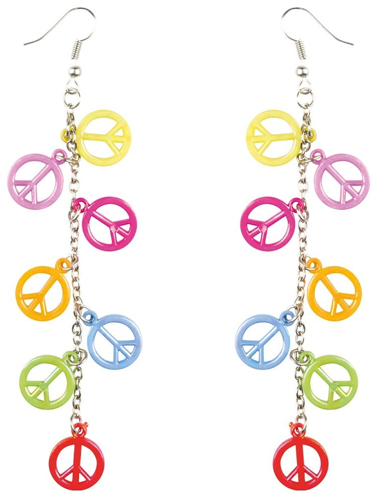 das-kost-mland-hippie-peace-ohrringe-fasching image 1