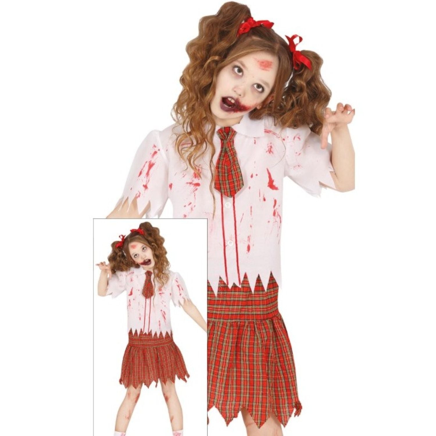 das-kost-mland-zombie-schulm-dchen-kinderkost-m-3-tlg-halloween image 2