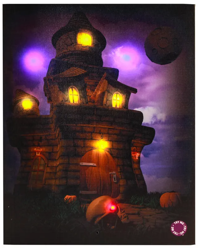das-kost-mland-gruseliges-haus-wandbild-halloween-deko-40x30cm-mit-sound image 1