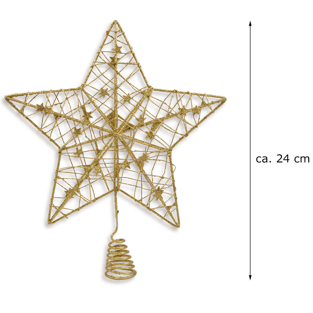 riffelmacher-christbaumspitze-drahtstern-24-cm-gold-baumspitze image 4