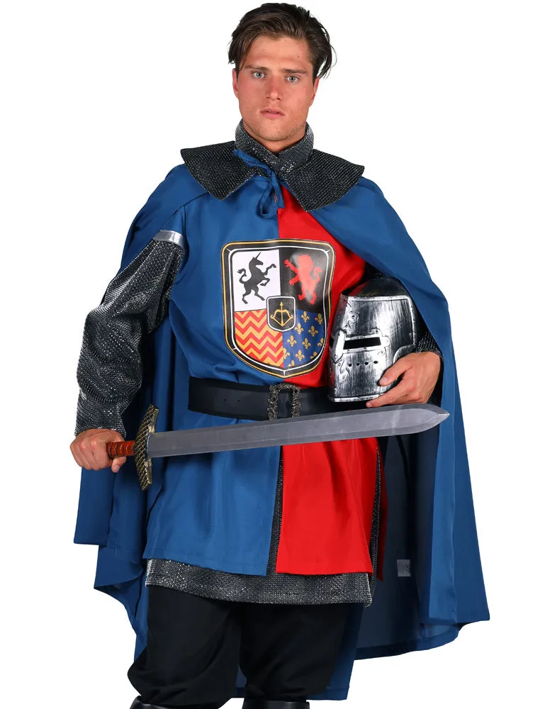 das-kost-mland-ironheart-ritter-kost-m-herren-blau-rot-l-xl image 1