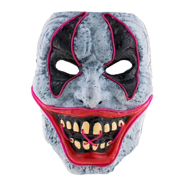das-kost-mland-clown-maske-mit-licht-led-fasching image 1