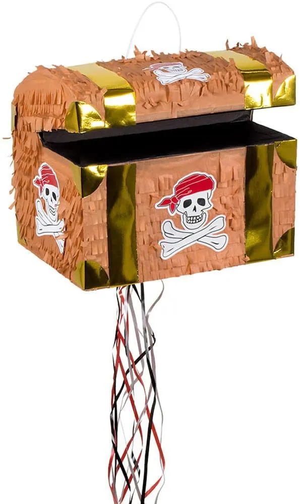 das-kost-mland-pinata-piraten-schatztruhe-30x26x23cm image 1