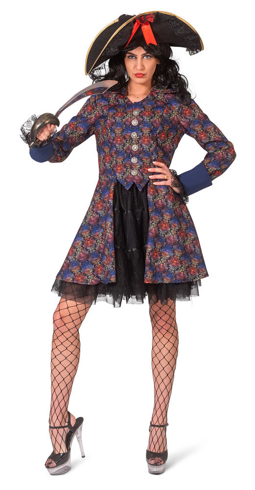 das-kost-mland-damen-barock-piratin-jacke-mit-jabot-totenkopf image 3