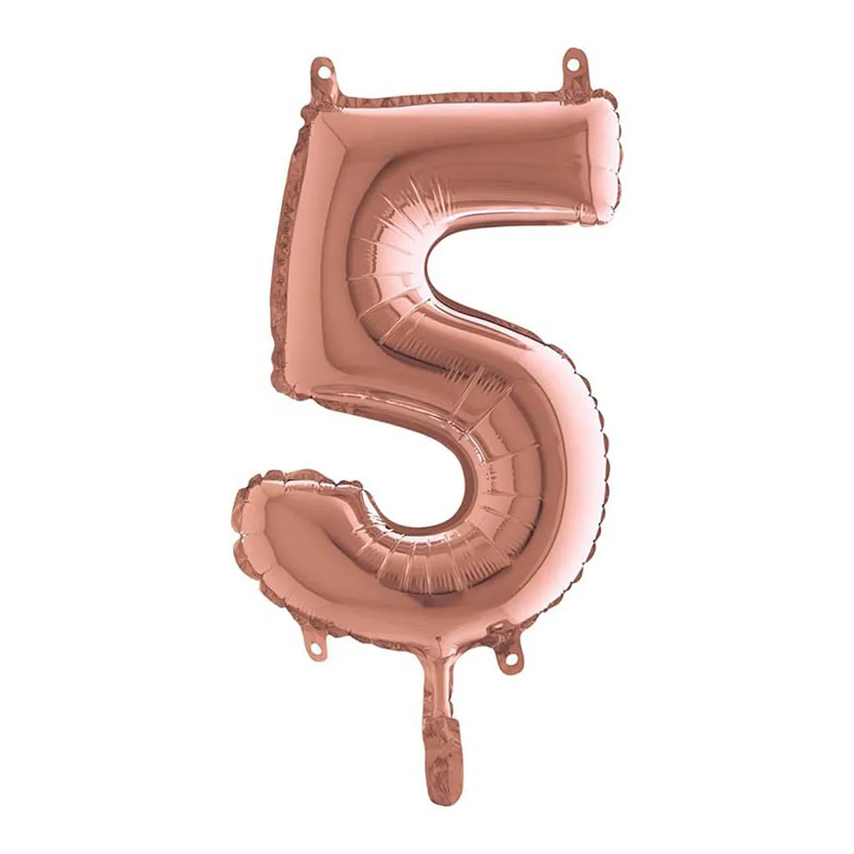 grabo-mini-zahlen-folienballon-36cm-rosegold-zahl-5 image 1