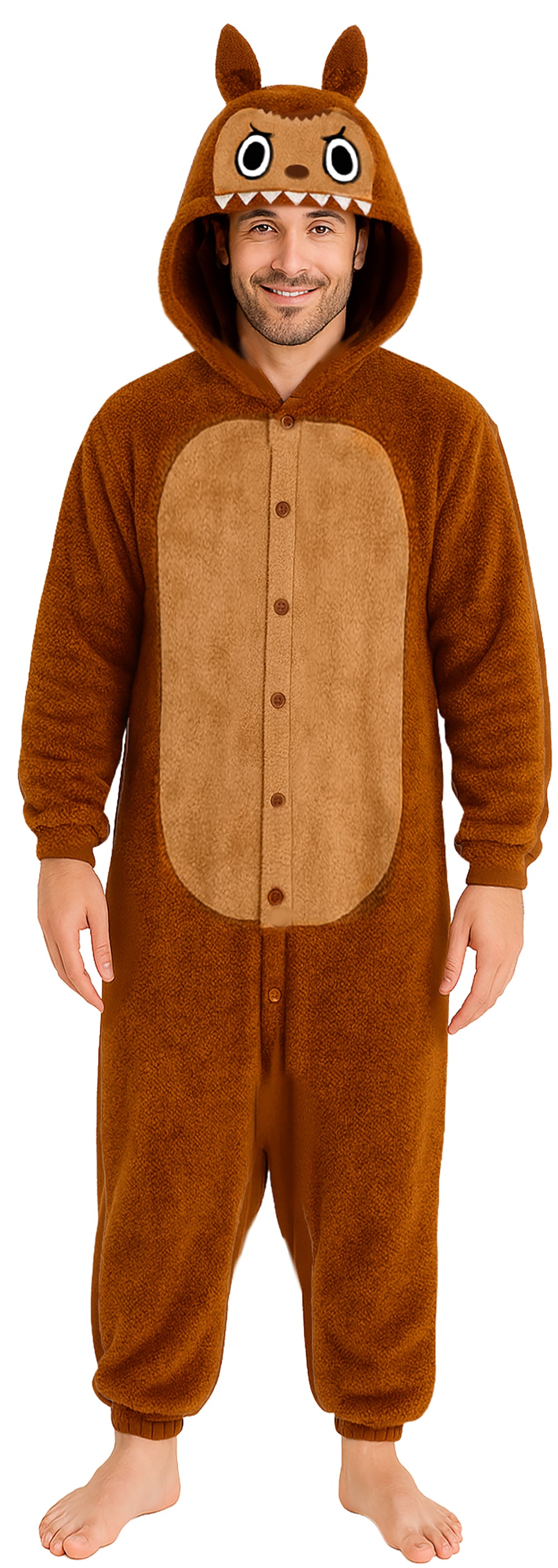 das-kost-mland-lulu-monster-pyjama-kost-m-herren-braun-gr-l image 3