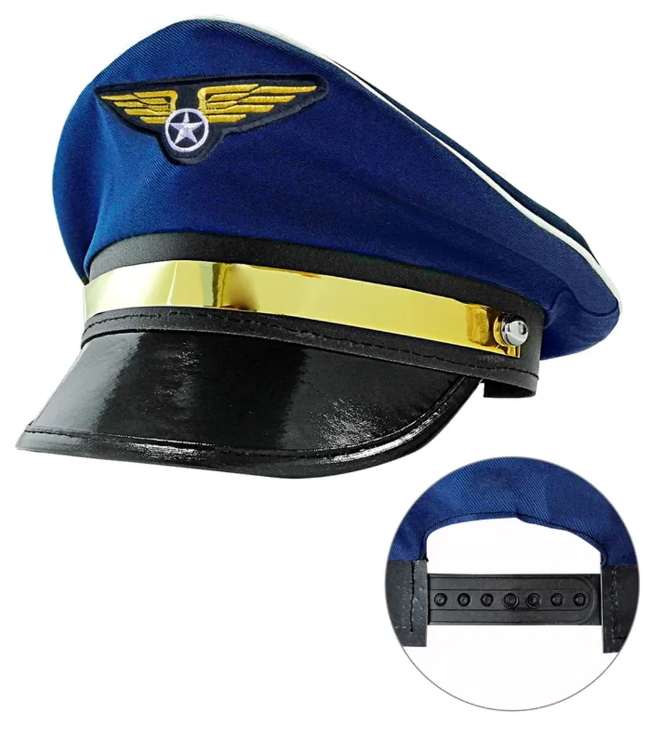 das-kost-mland-accessoires-m-tze-pilot-verstellbar-schwarz image 1