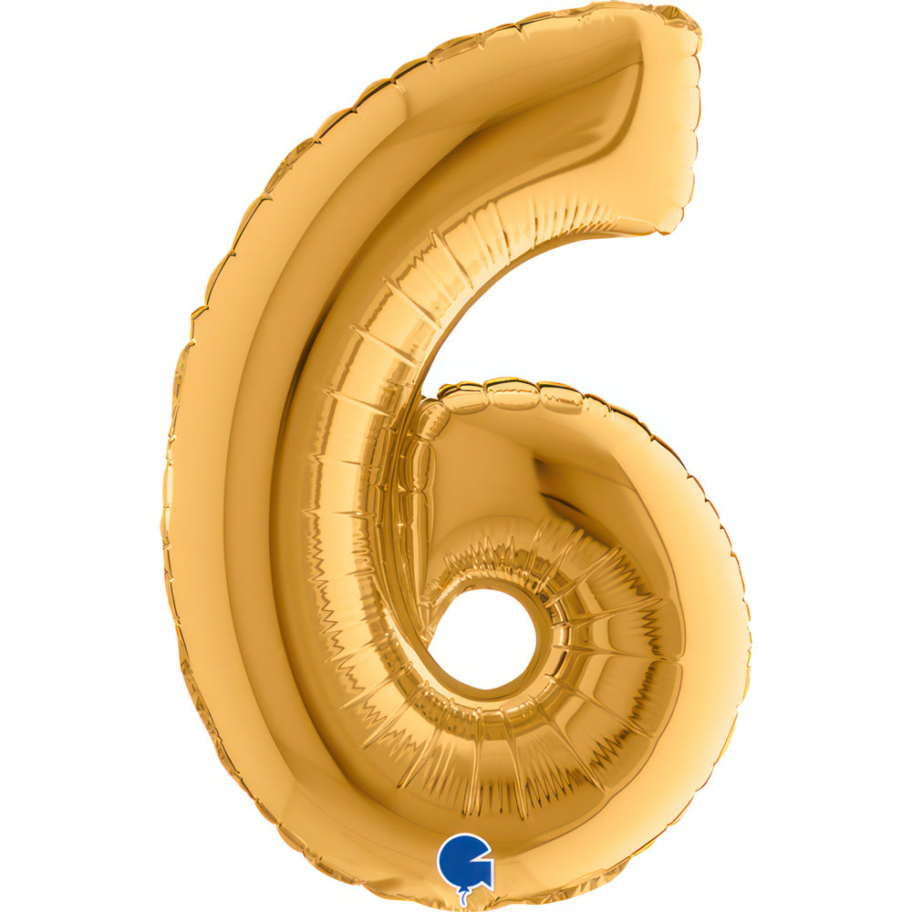 das-kost-mland-mini-zahlen-folienballon-gold-zahl-6-36-cm image 1