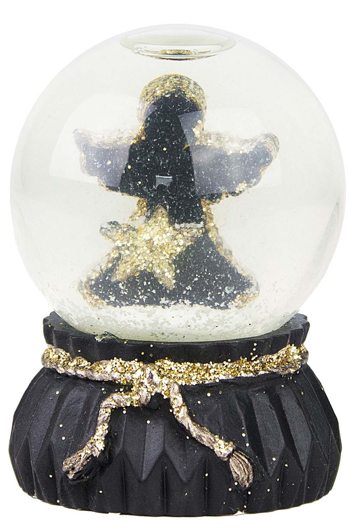 das-kost-mland-schneekugel-6-5cm-schwarz-gold-stern-engel-baum image 3