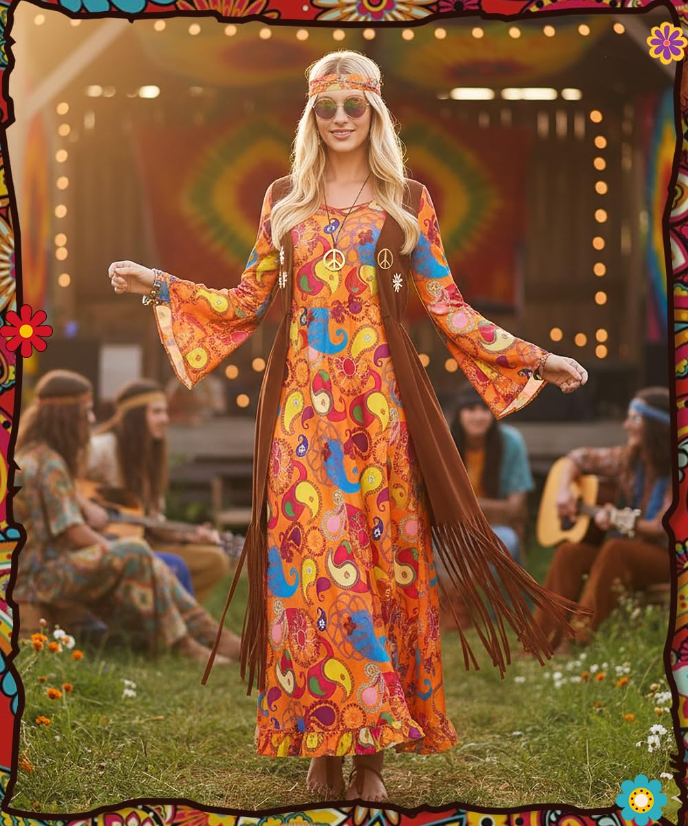 heitoyi-costumes-hippie-kost-m-damen-orange-gr-e-xl image 6