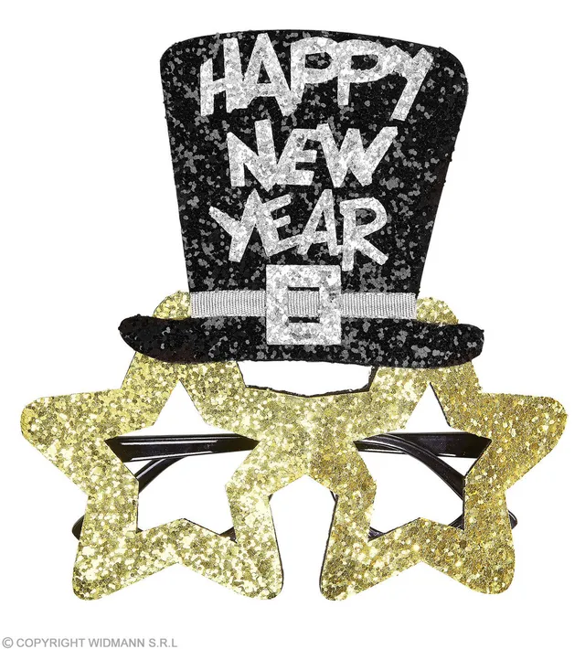 das-kost-mland-happy-new-year-brille-gold-partybrille image 1