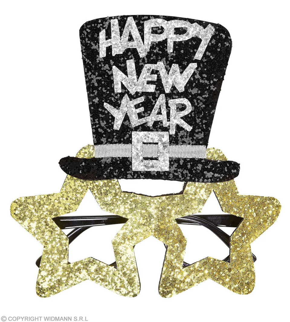 das-kost-mland-happy-new-year-brille-gold-partybrille image 1
