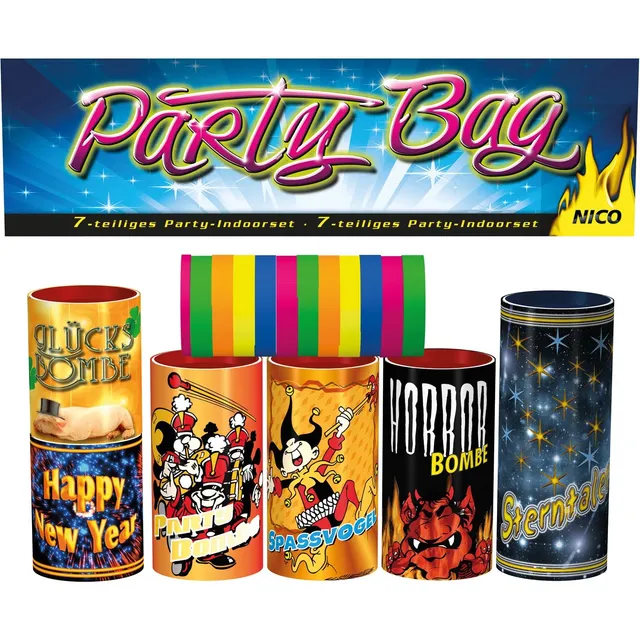 jff-party-bag-7tlg-tischfeuerwerk-tischbomben-luftschlangen-set image 1