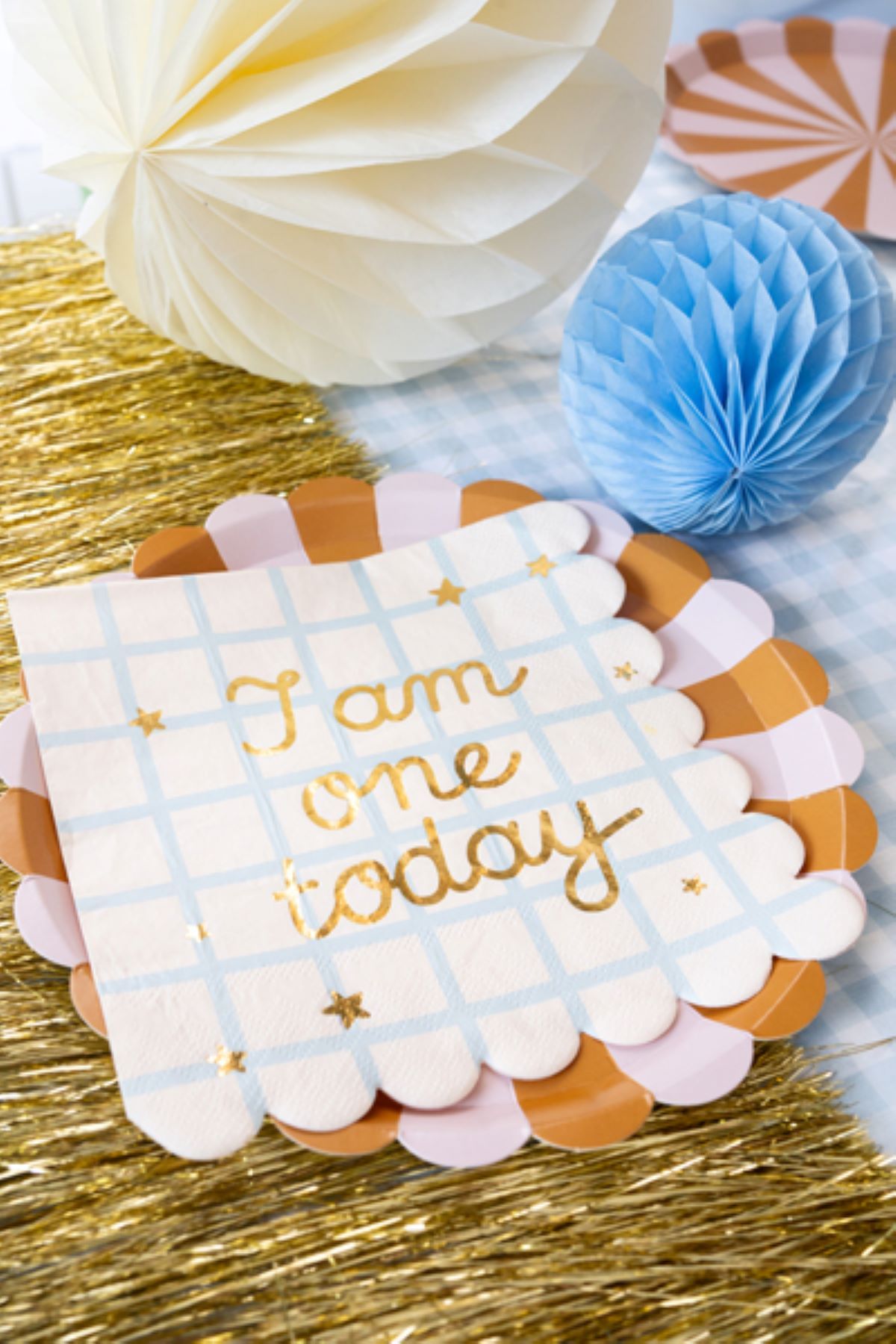 das-kost-mland-servietten-i-am-one-today-blau-12-stk-33x33cm image 2