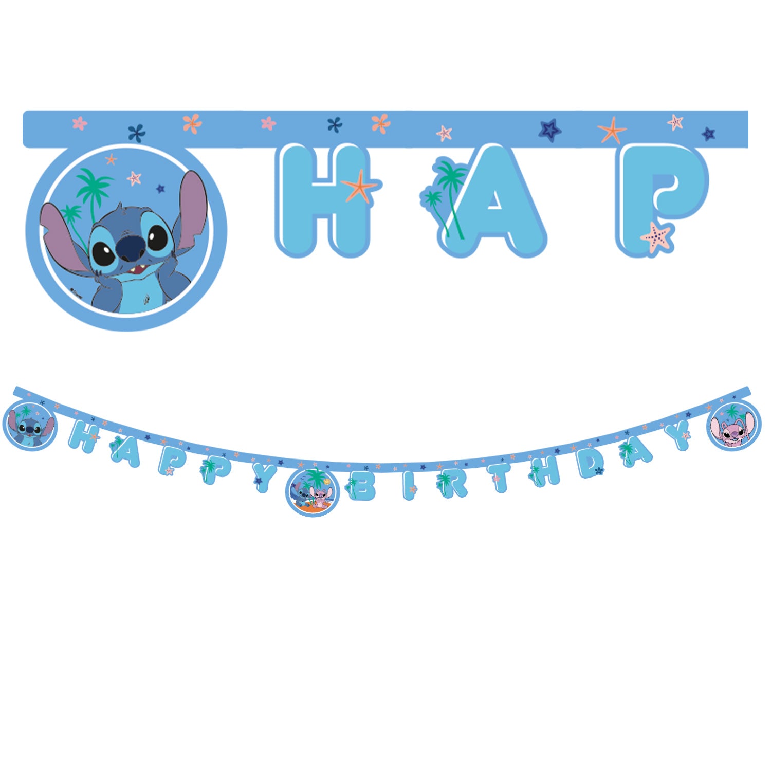 das-kost-mland-dekorationen-banner-happy-birthday-stitch-angel-200cm image 1