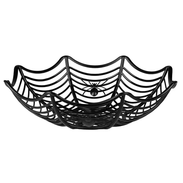 das-kost-mland-spinnennetz-schale-27cm-schwarz-halloween-deko image 1