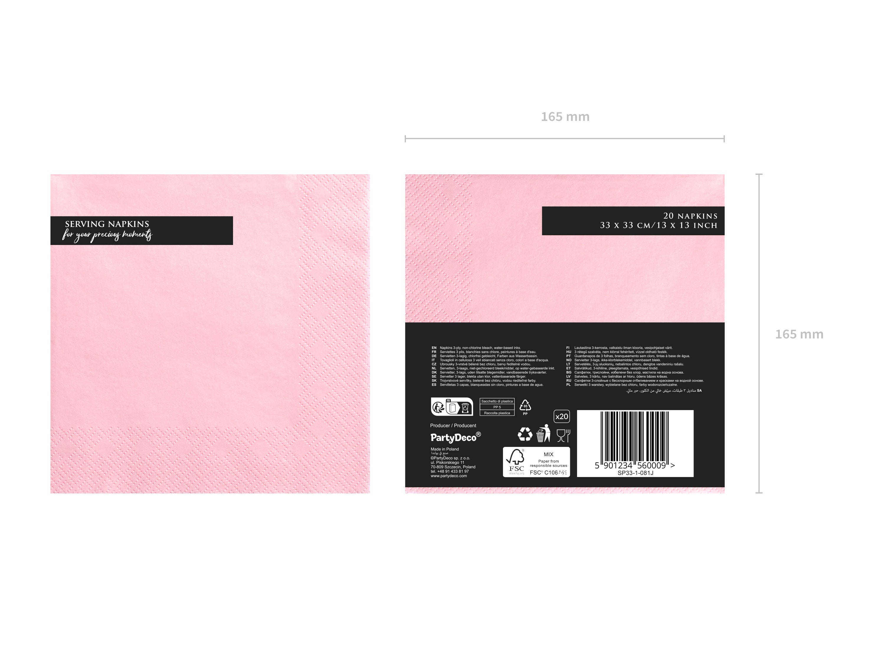 das-kost-mland-servietten-uni-20-stk-33x33-cm-rosa image 8