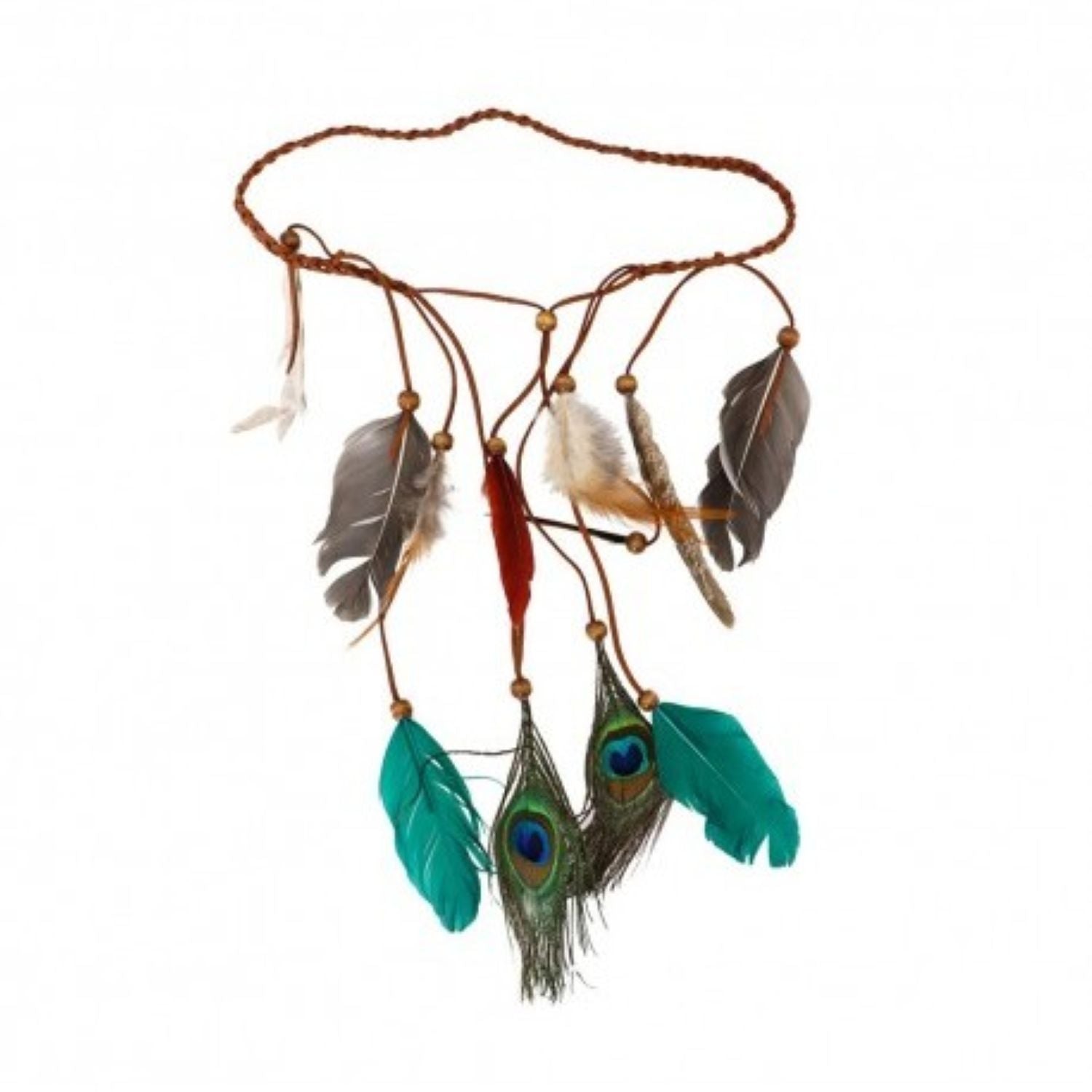 das-kost-mland-accessoires-haarband-pfauenfedern-boho image 1