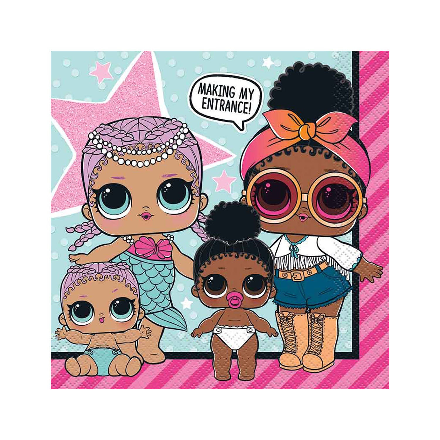 lol-surprise-servietten-16stk-33x33cm-motto-party image 1