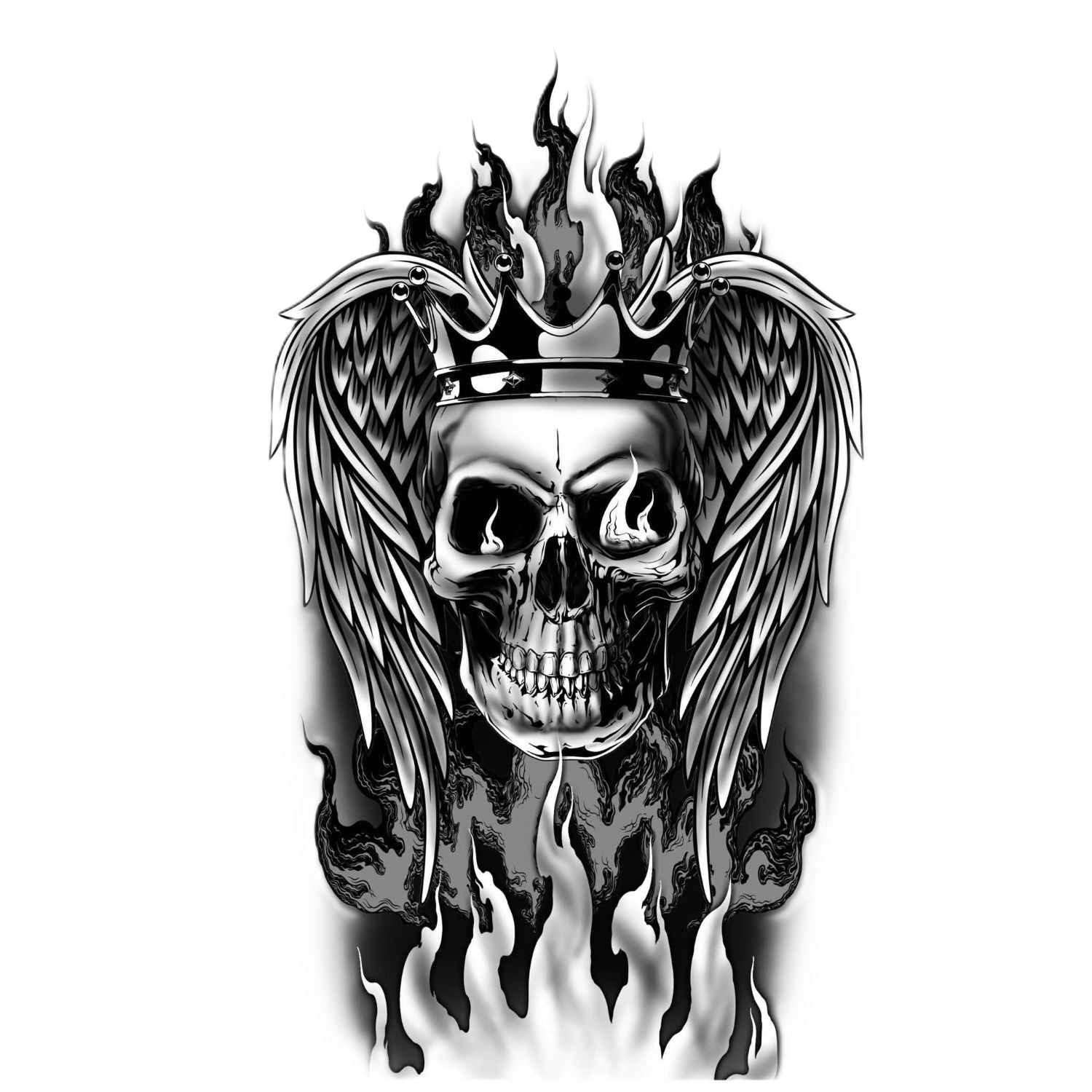das-kost-mland-totenkopf-halloween-tattoo-14x30-cm-wasserfest image 1