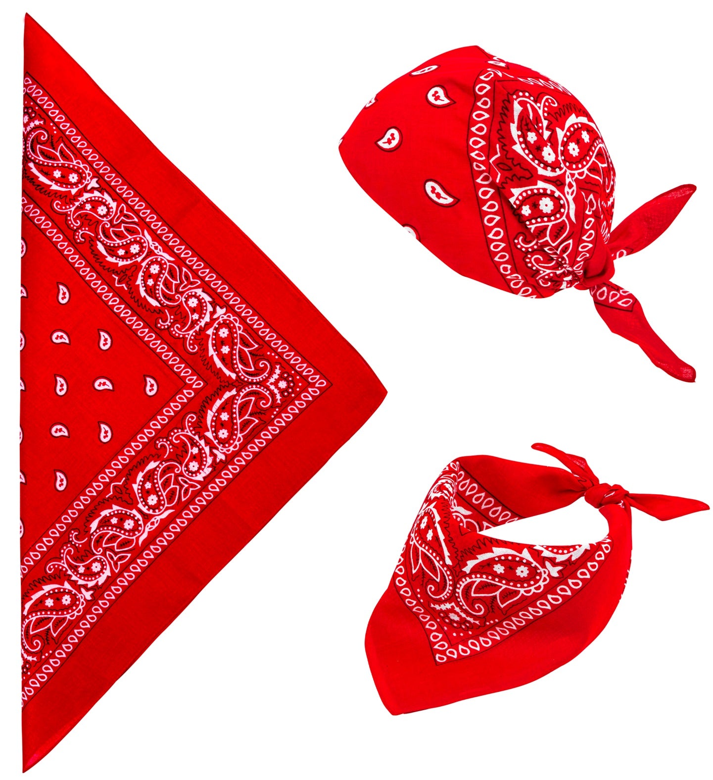 das-kost-mland-accessoires-bandana-halstuch-cowboy-55x55cm-rot image 1