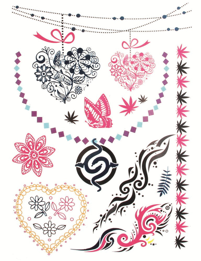 das-kost-mland-accessoires-metallic-tattoo-klebetattoo-set-gold image 2
