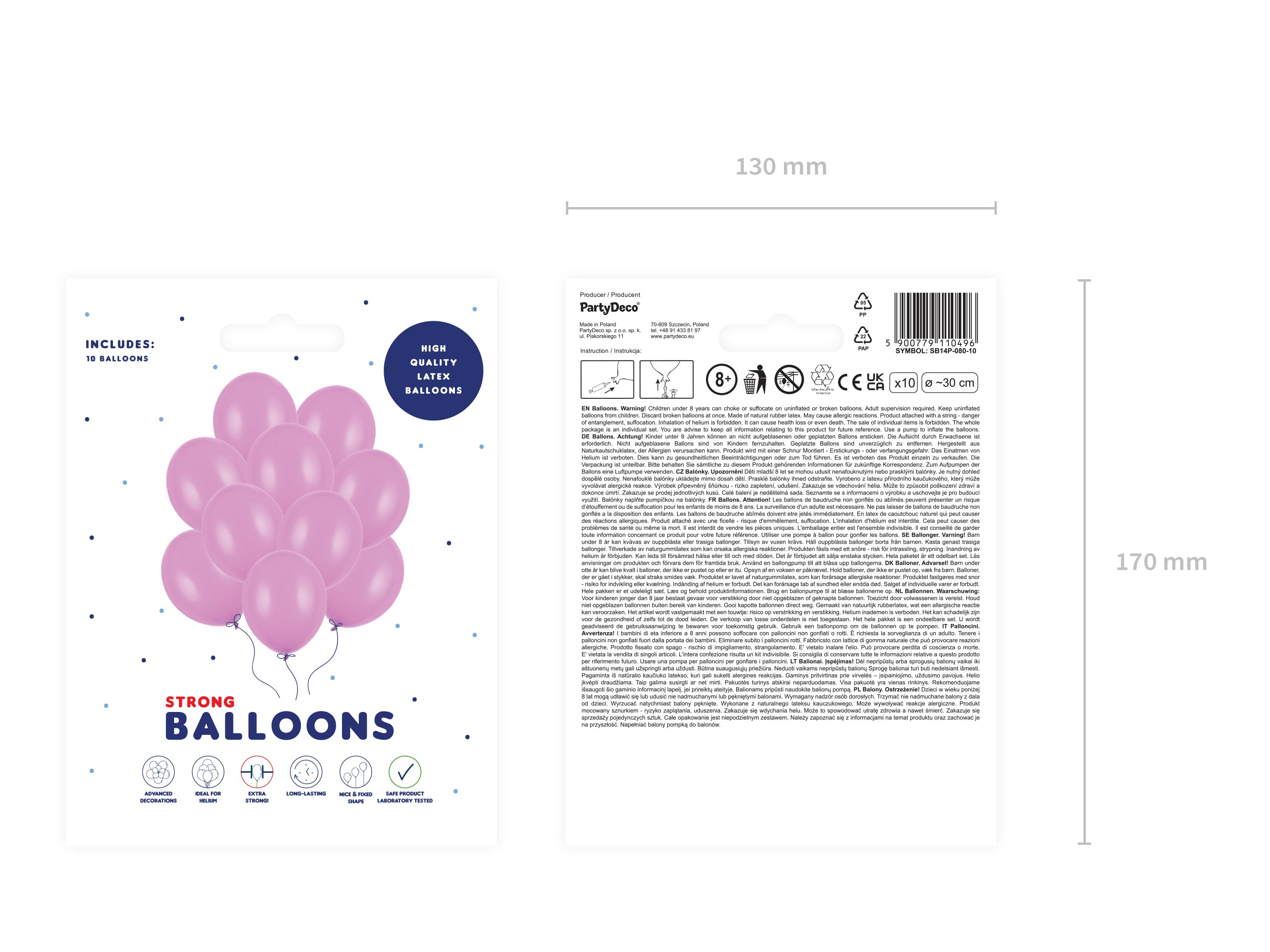 das-kost-mland-luftballons-uni-pastell-fuchsia-pink-10-stk-30cm image 4