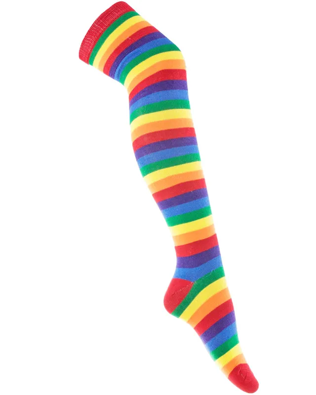 das-kost-mland-accessoires-overknees-ringelstr-mpfe-bunt-clown image 1