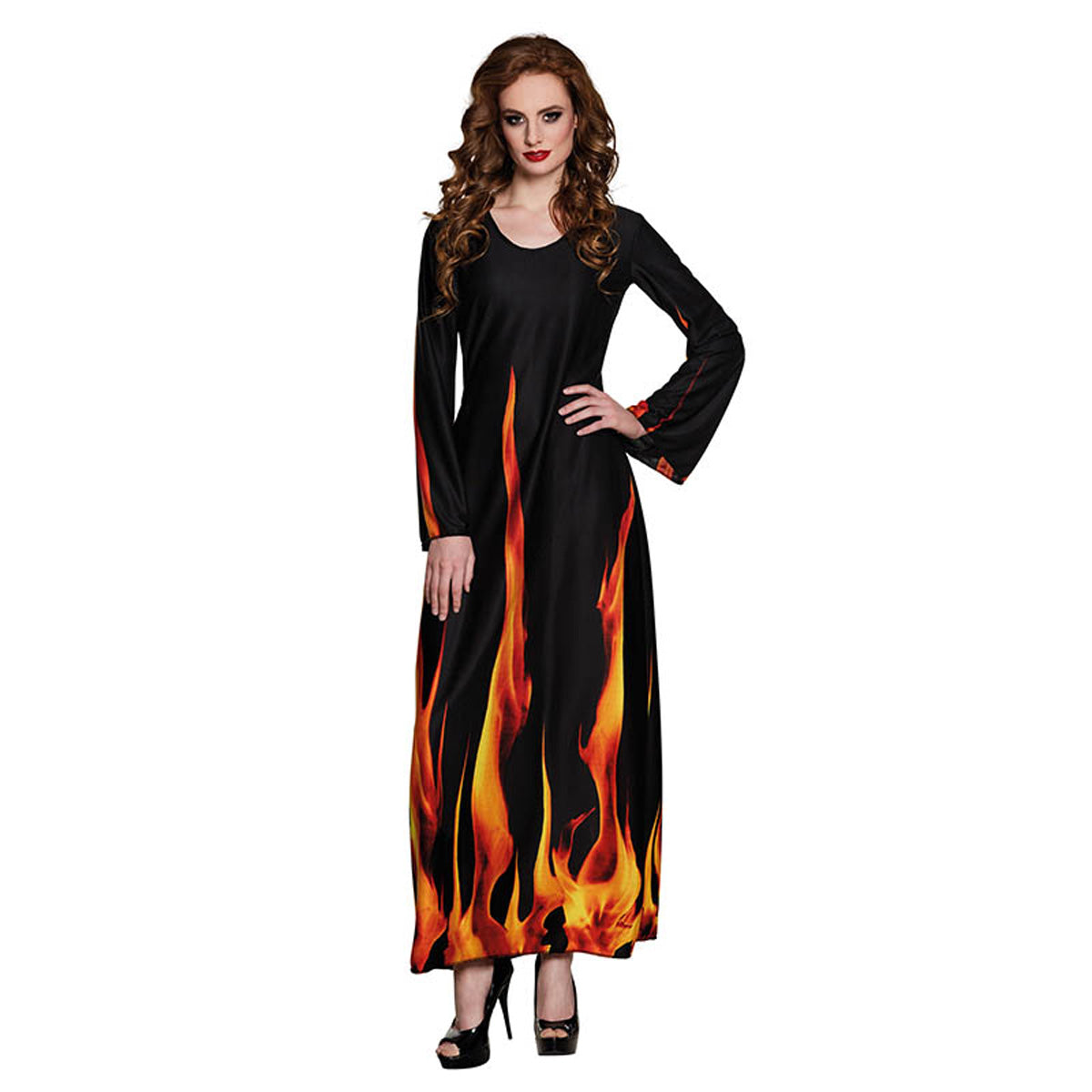 das-kost-mland-lady-feuer-flamme-kost-m-kleid-gr-36-38 image 1