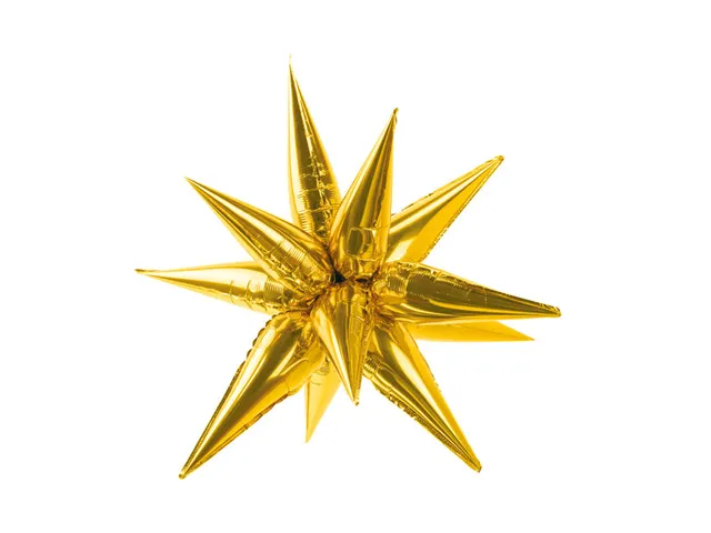 das-kost-mland-shape-folienballon-3d-stern-gold-70-cm image 1