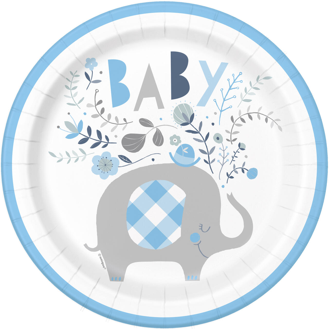 pappteller-baby-hellblau-21-9-cm-8-st-ck-elefant image 1