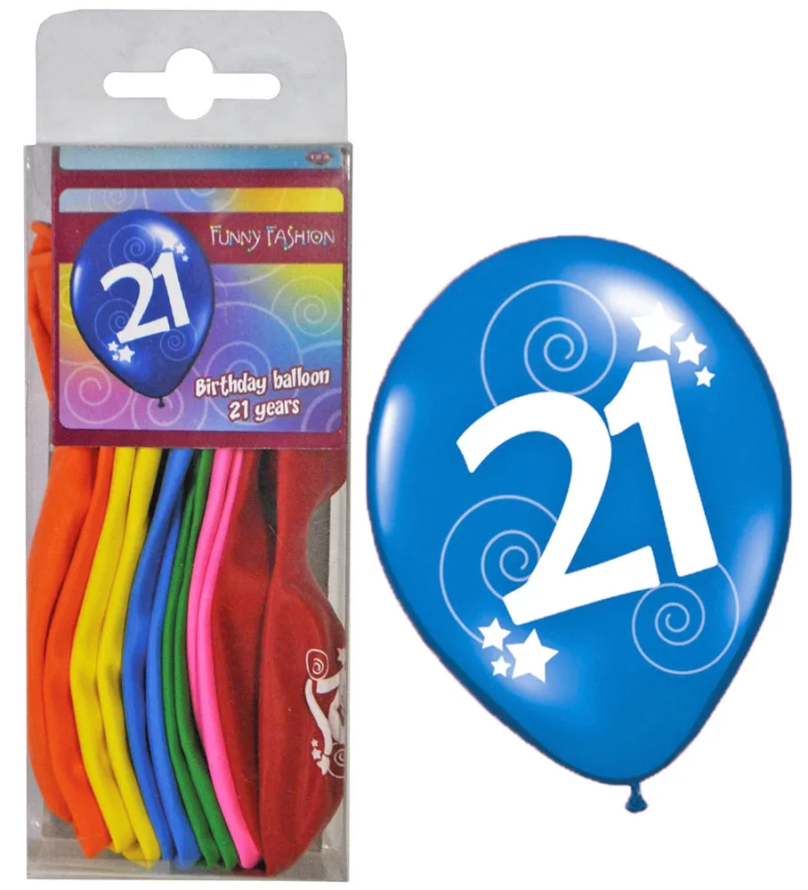 das-kost-mland-dekorationen-luftballons-zahl-21-bunt-12er image 1