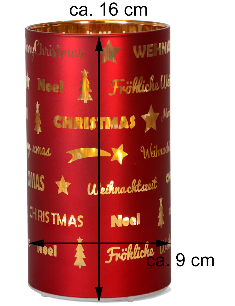 das-kost-mland-dekorationen-led-windlicht-laterne-rot-16-cm-glas image 2