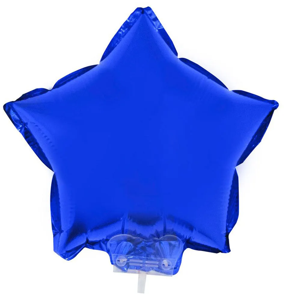 das-kost-mland-stern-folienballon-28-cm-mit-stab-blau image 1