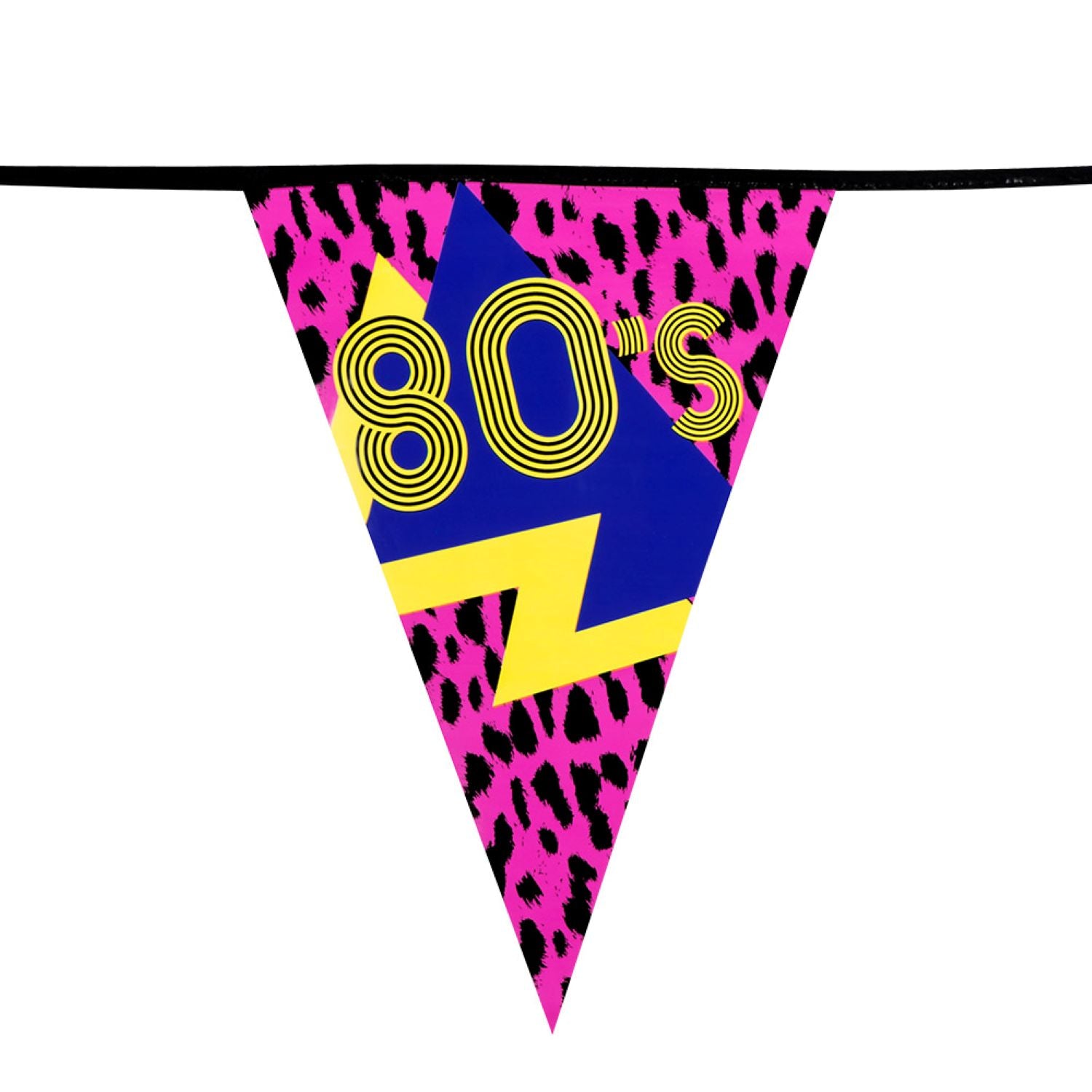 das-kost-mland-dekorationen-wimpelkette-80s-girlande-6m-neon image 2