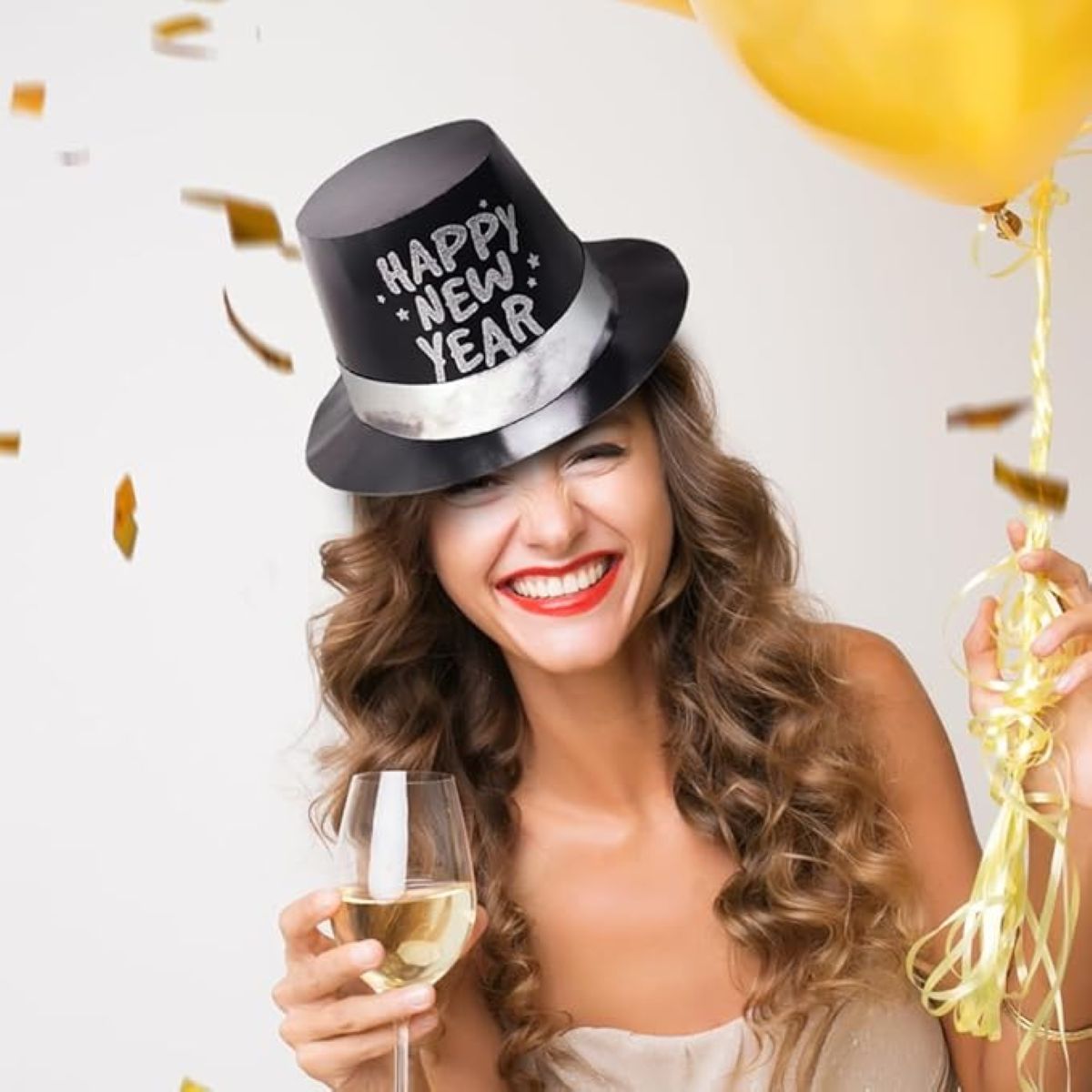das-kost-mland-accessoires-partyhut-new-year-glitzer-schwarz image 2