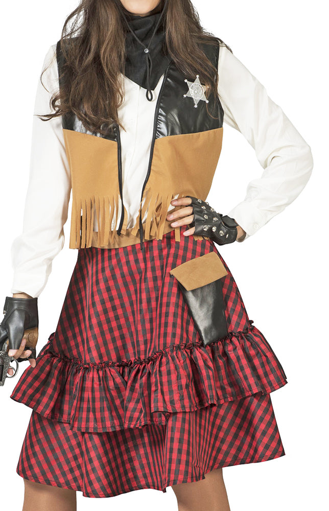 das-kost-mland-damen-cowgirl-austine-kost-m-rot-schwarz image 2