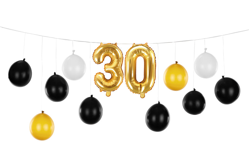 das-kost-mland-ballongirlande-3in1-schwarz-gold-30-geburtstag-260cm image 1