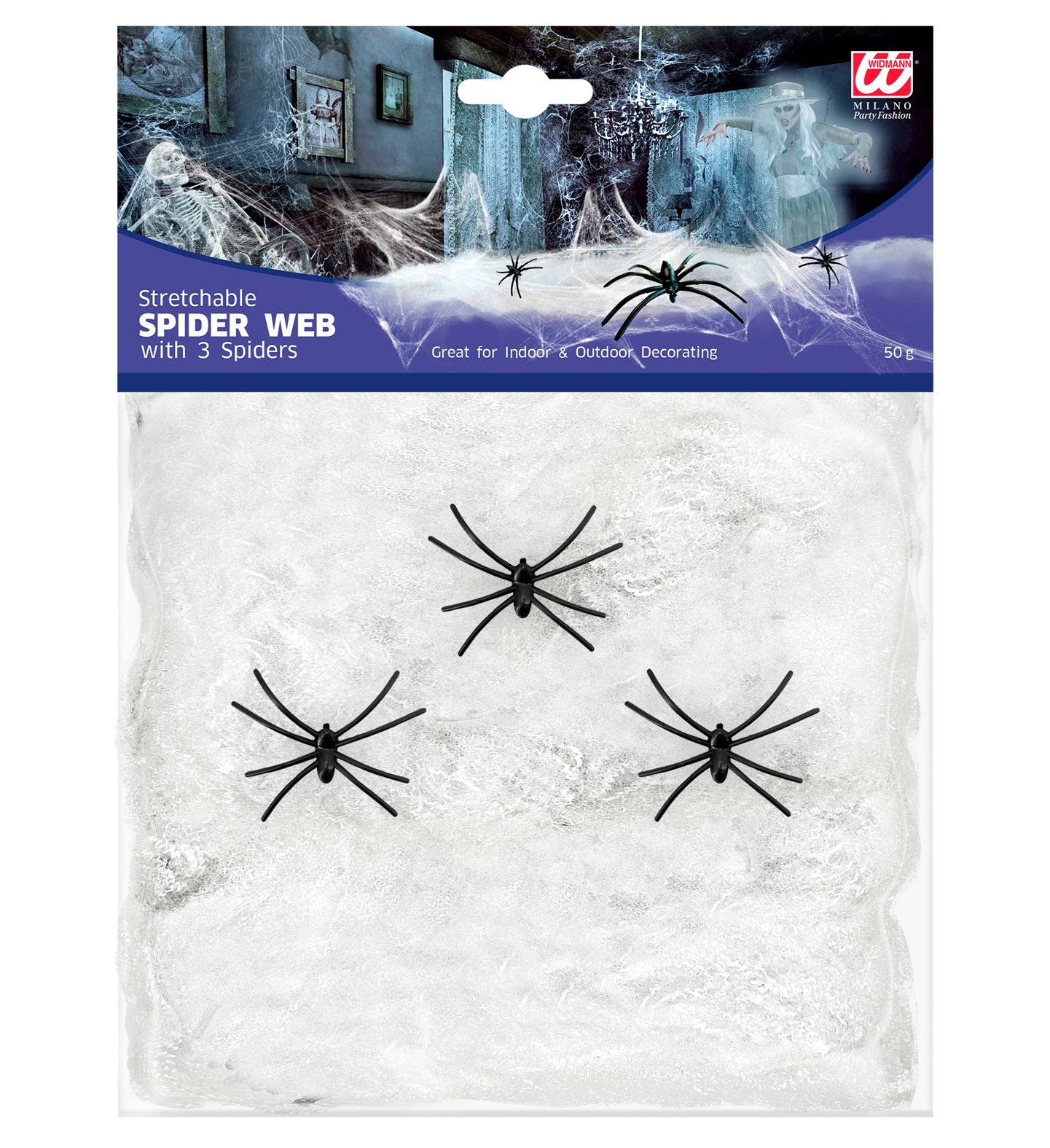 das-kost-mland-halloween-spinnennetz-wei-50g-mit-3-spinnen image 2