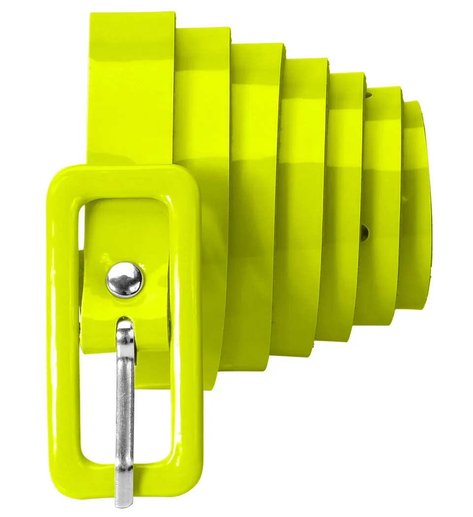 das-kost-mland-accessoires-neon-lack-g-rtel-damen-gelb-111x1-5cm image 1
