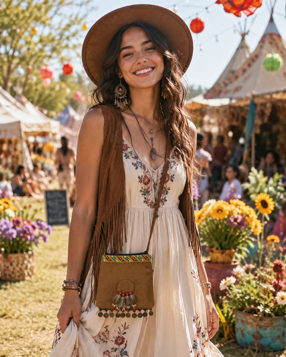 das-kost-mland-accessoires-hippie-umh-ngetasche-braun-federn image 2