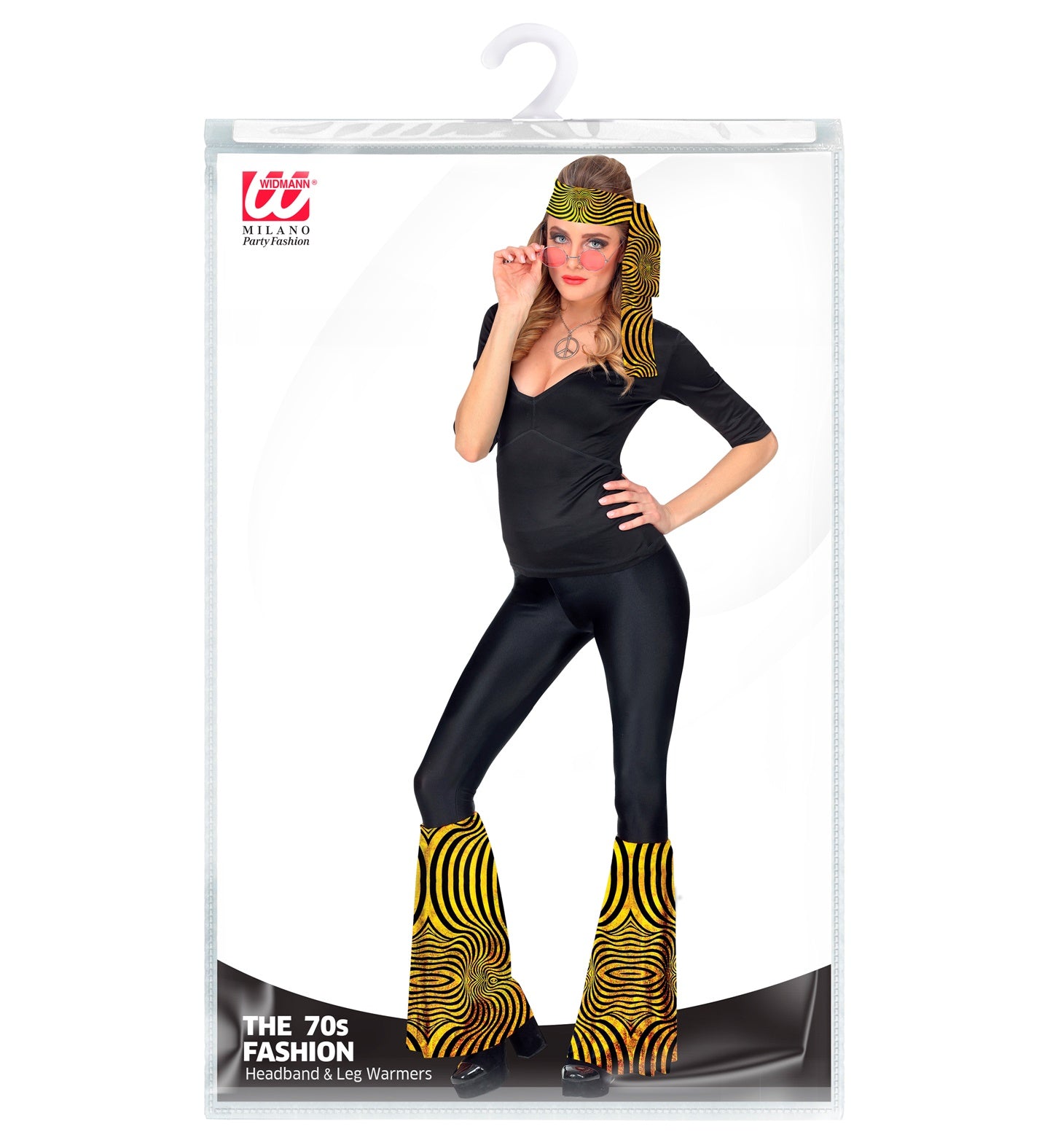 das-kost-mland-60er-disco-set-stirnband-stulpen-gold-hippie image 2
